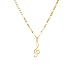 14K Gold Music Note Necklace 14K - Adina Eden's Jewels