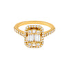  Baguette Diamond Illusion Ring 14K - Adina Eden's Jewels