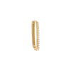 14K Gold / Single / 20MM Thin Pave Paperclip Huggie 
Earring 14K - Adina Eden's Jewels