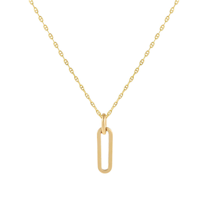 14K Gold Paperclip Link Baby Gucci Necklace 14K - Adina Eden's Jewels
