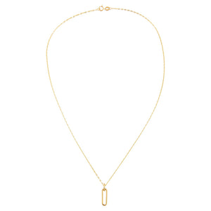  Paperclip Link Baby Gucci Necklace 14K - Adina Eden's Jewels
