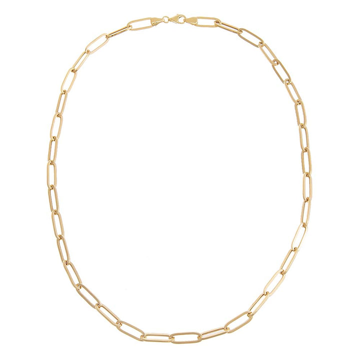  Large Paperclip Necklace 14K - Adina Eden's Jewels