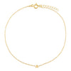 Gold / A Tiny Solid Uppercase Initial Anklet - Adina Eden's Jewels