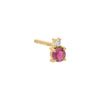  Diamond X Gemstone Stud Earring 14K - Adina Eden's Jewels
