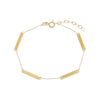 14K Gold Solid Bar Chain Bracelet 14K - Adina Eden's Jewels