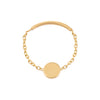14K Gold / 3 Circle Chain Ring 14K - Adina Eden's Jewels