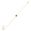 Emerald Green Emerald Green Solitaire Bracelet 14K - Adina Eden's Jewels