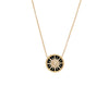 14K Gold / Malachite Diamond Starburst Malachite Coin Necklace 14K - Adina Eden's Jewels