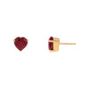 Ruby Red Ruby Heart Stud Earring 14K - Adina Eden's Jewels