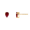 Ruby Red Multi-Color Gemstone Teardrop Stud Earring 14K - Adina Eden's Jewels