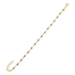 Sapphire Blue Diamond Multi Evil Eye Bracelet 14K - Adina Eden's Jewels