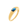  Gemstone Baguette Dome Ring 14K - Adina Eden's Jewels