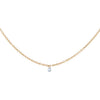 14K Gold Tiny Floating Diamond Necklace 14K - Adina Eden's Jewels