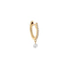 14K Gold / Single Floating Diamond Huggie Earring 14K - Adina Eden's Jewels