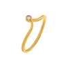 14K Gold / 6 Diamond Bezel Drop Ring 14K - Adina Eden's Jewels