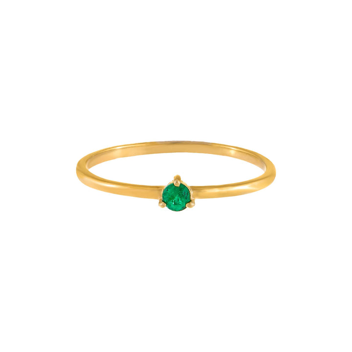  Diamond Tiny Colored Stone Ring 14K - Adina Eden's Jewels