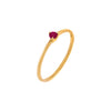 Magenta / 7 Diamond Tiny Colored Stone Ring 14K - Adina Eden's Jewels