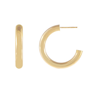  Thin Hollow Hoop Earring 14K - Adina Eden's Jewels