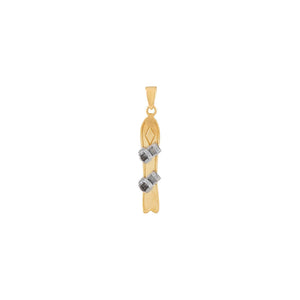 14K Gold Snowboard Charm 14K - Adina Eden's Jewels