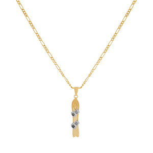14K Gold Snowboard Necklace 14K - Adina Eden's Jewels