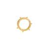 14K Gold Round Beaded Frame Charm Connector Clasp 14K - Adina Eden's Jewels