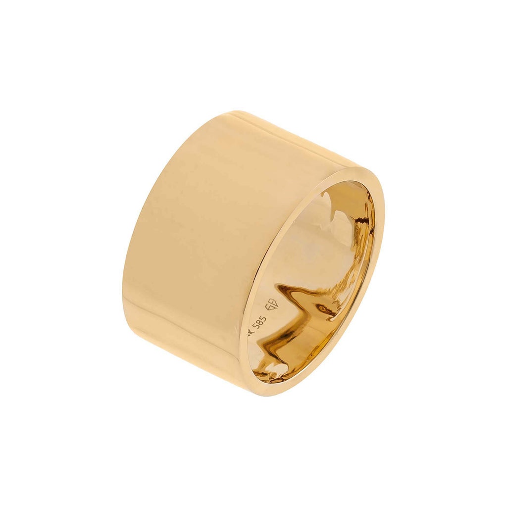 14K Gold / 6 Extra Wide Cigar Band 14K - Adina Eden's Jewels