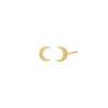14K Gold / Single Tiny Solid Crescent Stud Earring 14K - Adina Eden's Jewels