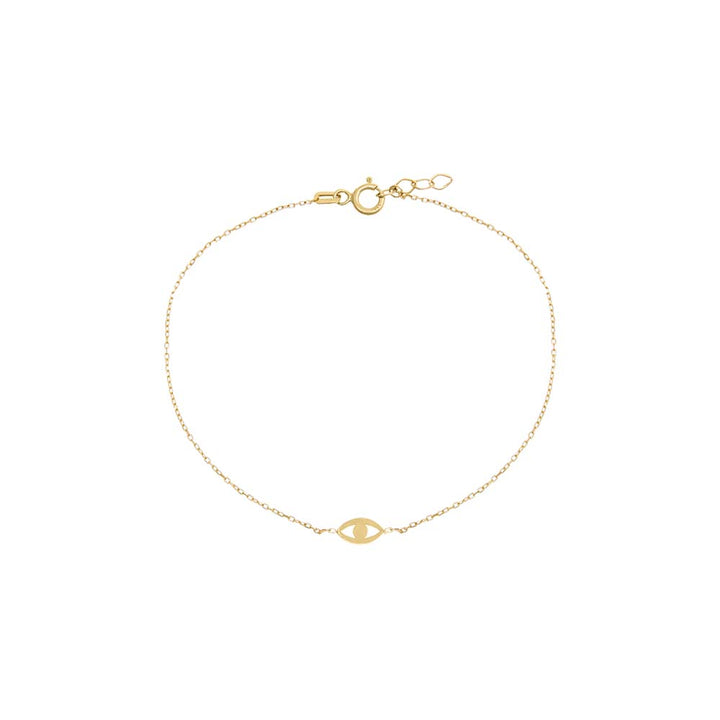 14K Gold Mini Evil Eye Bracelet 14K - Adina Eden's Jewels