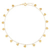14K Gold Solid Multi Heart Dangle Anklet 14K - Adina Eden's Jewels