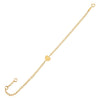 14K Gold Heart Cuban Chain Link Bracelet 14K - Adina Eden's Jewels