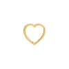 14K Gold Large Heart Charm Connector Clasp 14K - Adina Eden's Jewels