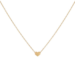 14K Gold Puff Heart Necklace 14K - Adina Eden's Jewels