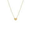 14K Gold Solid Heart Necklace 14K - Adina Eden's Jewels