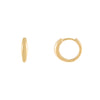 14K Gold / Pair Dome Huggie Earring 14K - Adina Eden's Jewels