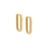 14K Gold / Pair / 14MM Thin Solid Paperclip Huggie Earring 14K - Adina Eden's Jewels