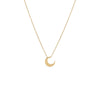 14K Gold Solid Crescent Necklace 14K - Adina Eden's Jewels