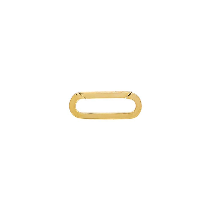 14K Gold Small Paperclip Charm Connector Clasp 14K - Adina Eden's Jewels
