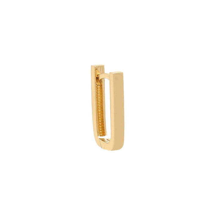 14K Gold / Single Thin Paperclip Hoop Earring 14K - Adina Eden's Jewels