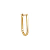 14K Gold / Single Solid Thin U-Shape Huggie Earring 14K - Adina Eden's Jewels