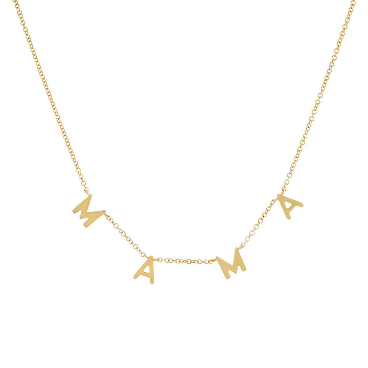 14K Gold Solid Mama Necklace 14K - Adina Eden's Jewels
