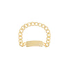 14K Gold / 6.5 Mini ID Plate Chain Ring 14K - Adina Eden's Jewels