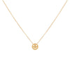14K Gold Solid Smiley Face Necklace 14K - Adina Eden's Jewels