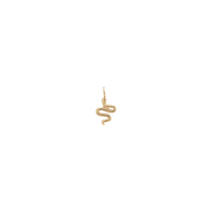 14K Gold Mini Solid Snake Charm 14K - Adina Eden's Jewels