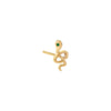 14K Gold / Single Tiny Emerald Snake Stud Earring 14K - Adina Eden's Jewels
