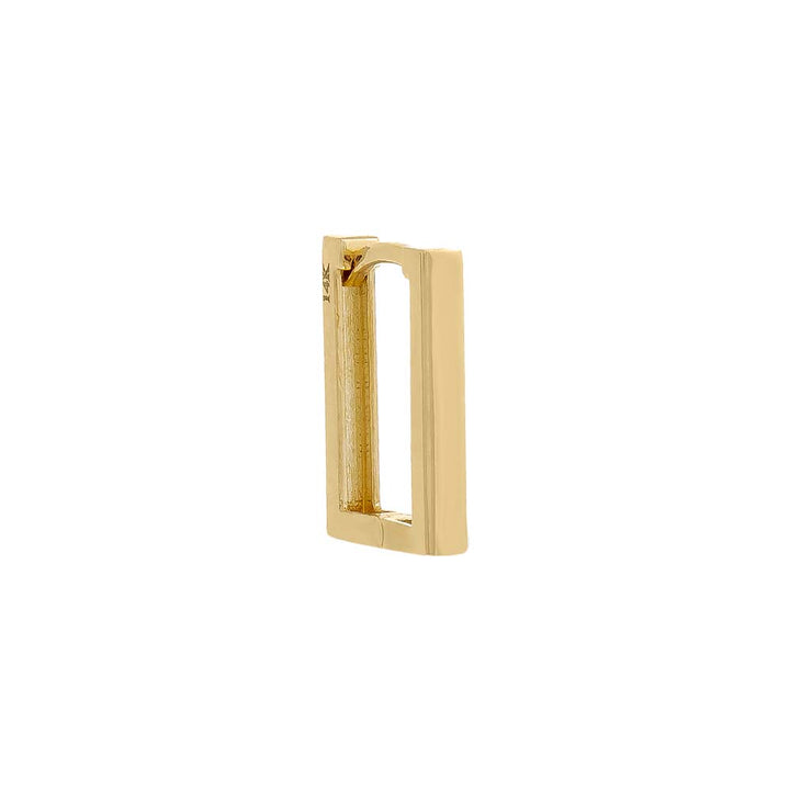 14K Gold / Single Solid Square Huggie Earring 14K - Adina Eden's Jewels