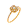 14K Gold / 7 Diamond Baguette Illusion Ring 14K - Adina Eden's Jewels