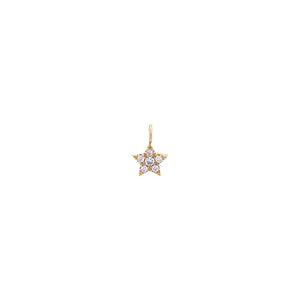 14K Gold Tiny Diamond Pave Star Charm 14K - Adina Eden's Jewels