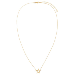  Mini Open Star Necklace 14K - Adina Eden's Jewels