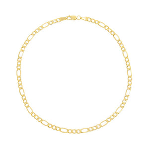  Super Hollow Figaro Anklet 14K - Adina Eden's Jewels
