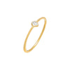 7 / 14K Gold Diamond Bezel Pear Ring 14K - Adina Eden's Jewels